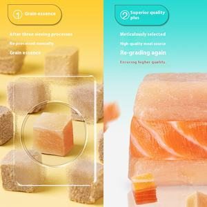 냉동 건조 닭 가슴살 다채로운 통조림 고양이 간식 애완 동물을위한 건조 식품 연어 대구 오리 무료-개를위한 건조 치킨 큐브 - Product Image 3