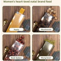 Contenants à pâtes en PET, boîte de rangement pour spaghetti, conteneurs de stockage de pâtes à couvercle hermétique, bocaux de stockage alimentaire carrés hermétiques