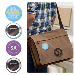 Op maat gemaakte ronde blikken knoopsbadge met lenticulaire print, 32mm 37mm 44mm 58mm, anime, voor op het shirt - Product Image 6