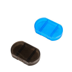 Mini pastillero de viaje personalizado al por mayor, 3 rejillas, compartimento rectangular transparente, pequeño organizador de plástico, caja de almacenamiento - Product Image 3