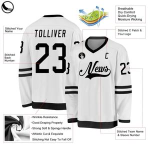 Maillot de hockey sur glace en maille entièrement polyester BETHERIVAL, crêtes en twill, maillot d'entraînement de hockey - Product Image 4