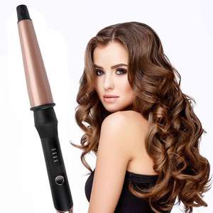 IRUIBEAUTY NM-149 professionnel cheveux baguette <span class=keywords><strong>en</strong></span> céramique Tourmaline cône baguette double tension 1 à 1.5 pouces <span class=keywords><strong>fer</strong></span> à friser - Product Image 1