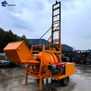 เครื่องผสมคอนกรีตไฟฟ้าคุณภาพสูง Huaning JZC350 พร้อมปั๊ม มอเตอร์ประสิทธิภาพสูง 5.5 กิโลวัตต์ ผลผลิต 8-10 ลูกบาศก์เมตร/ชั่วโมง สำหรับขาย - Product Image 3