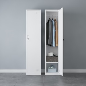 Armoire en acier à une porte, casier de rangement pour vêtements en métal verrouillable, vestiaire pour personnel et salle de sport - Product Image 3