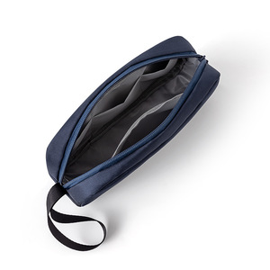 Bolsa de almacenamiento de cables InfoVault, rectangular, con múltiples compartimentos, para viajes, accesorios electrónicos, estuche organizador, gris, azul marino, rosa - Product Image 4