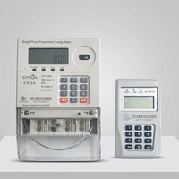 Compteur prépayé monophasé à clavier avec CIU à distance, type de jeton standard pour la distribution d'électricité municipale