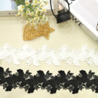 Découpe laser de tissus en velours, dentelle à double couche, garniture en maille pour lingerie, soutien-gorge, robe, robe de soirée, applique brodée 3D.