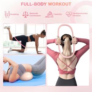 Kit Completo de Pilates: Anillo de Pilates, Pelota de Pilates, Pesas Ajustables para Muñecas y Tobillos y Bandas de Resistencia para Entrenamientos <span class=keywords><strong>en</strong></span> Casa o <span class=keywords><strong>en</strong></span> el Estudio - Product Image 4