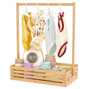 BAMBOOHOMIE fábrica de madera Baby Shower cajón armario ducha fiesta cesta con asa almacenamiento cesto bambú <span class=keywords><strong>embarazo</strong></span> regalo caja - Product Image 5