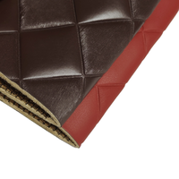 Pochette matelassée perforée avec broderie de grande surface perforée brodée de PVC Rexine éponge artificielle en cuir pour siège de voiture plancher de voiture