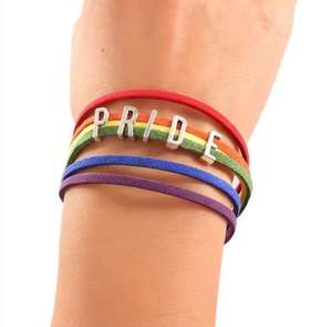 سوار قابل للتعديل على شكل قوس قزح سوار يفوز الحب مضفر مضفر للرجال والنساء - Product Image 3