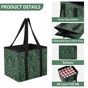 Bolsa de Compras Aislada con Impresión Personalizada, Bolsa Reutilizable para Supermercado, Bolsa Térmica para el Mercado, Viajes y Organización del Automóvil - Product Image 5