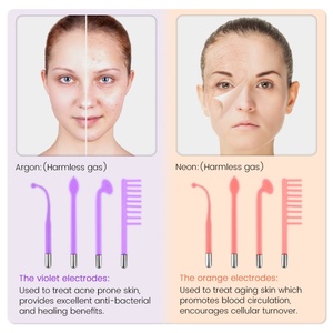 Portable High Frequency Skin Therapy Wand <b>Machine</b> for Acne Treatment Skin Tighten Wrinkle Reduction - Product Image 2