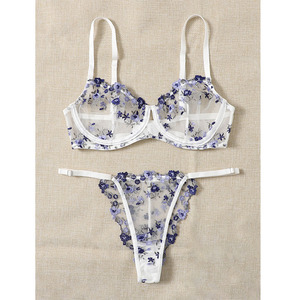 Set Intimo Lism Personalizzato Stile Europeo e Americano, Senza Spalline, Lingerie Sexy con Ricami Floreali - Product Image 6