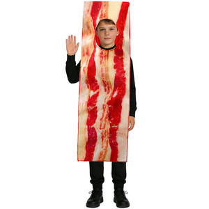 Costume de lanière de bacon pour enfants - Tunique amusante à imprimé alimentaire réaliste pour Halloween, Thanksgiving, la Semaine du <span class=keywords><strong>livre</strong></span> ou les fêtes costumées - Product Image 2