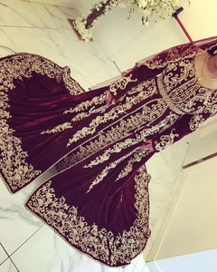 Éblouissant Lehenga Choli voile lourd Zardozi broderie acétate matériel étage longueur robe pour les femmes fête mariage Occasions ATIYA - Product Image 5
