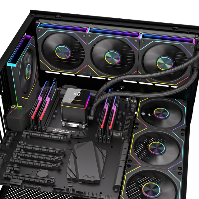 OEM 360mm RGB AIO CPU Liquid Cooler Fan Heatsink Silent Water Cooling Radiator TEMP Display for PC Desktop Case 3Pin Power