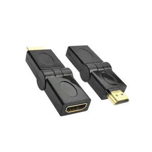 Kualitas Tinggi 360 Derajat Diputar HDMI Male To Female Adapter HDMI Memperpanjang Adaptor