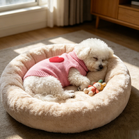 Pull pour chien en acrylique avec broderie en forme de cœur, col roulé, chaud, pour l'hiver, pour petits chiens, vert rose