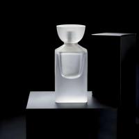 Flacon de parfum carré de luxe recyclable à col serti, en verre transparent, vide, 30 ml, avec emballage pour sérum de soin de la peau