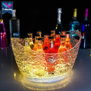 Cubo LED de plástico recargable T-Worthy RGB Light-up de alta calidad 12 litros <span class=keywords><strong>Vodka</strong></span>/bebida/champán regalo promocional - Product Image 5