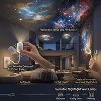 Projecteur LED 2-en-1 Galaxie et Ciel Étoilé, Veilleuse USB Portable à Luminosité Réglable pour Décorations de Fêtes | YSH