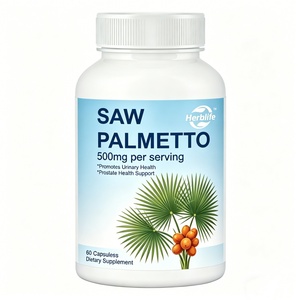 Cápsulas de Extracto de Saw Palmetto Herbal OEM al por Mayor de Fábrica, Suplementos para la Próstata para Hombres, Suplemento Dietético, Cápsulas de Saw Palmetto - Product Image 1