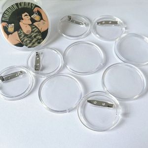 Kit de badges ronds en acrylique transparent 25/37/44/58/75/79 mm – Vente chaude – Boutons à épingler pour loisirs créatifs en métal - Product Image 1