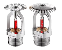 Tête de sprinkler verticale TLD, sprinkler à réponse rapide en laiton pour la lutte contre les incendies dans les bâtiments commerciaux