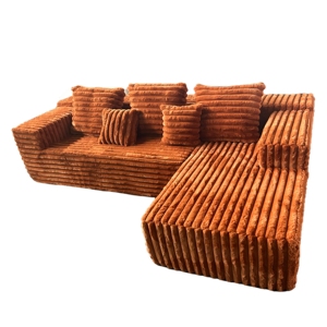 Sofá Cama Compacto para el Hogar, Moderno, Color Naranja, 3 y <span class=keywords><strong>4</strong></span> Plazas, en Forma de <span class=keywords><strong>L</strong></span>, Envasado al Vacío, Sofá Comprimido - Product Image 2