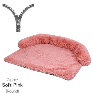 Coussin pour chien chaud d'hiver en fourrure, lit tunnel pour chat, couverture-nid lavable pour animaux de compagnie avec fermeture éclair et fond antidérapant - Product Image 6