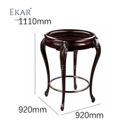 Support à plantes sculpté à la main de style Versailles |   Tabourets de bar circulaires classiques français de luxe - EKAR FURNITURE