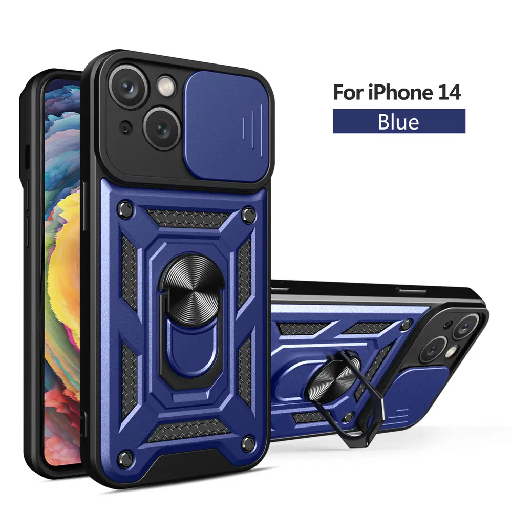 For iPhone 14 Pro Case Heavy Duty with Camera Cover 360 Degree Rotate Kickstand Armor Cover for iPhone 14 max