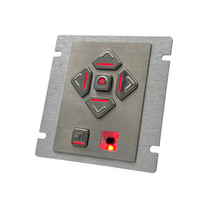 ผลิตแป้นพิมพ์โลหะ 6 ปุ่ม แป้นพิมพ์ IP65 แบบ USB แป้นพิมพ์สแตนเลสแบบอักษรเบรลล์ AKB10 - Product Image 1