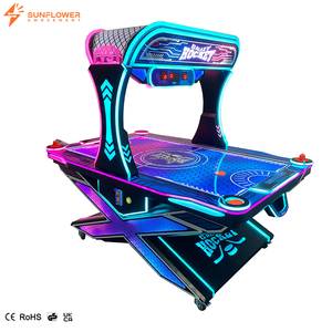 Tavolo da Air Hockey Arcade Personalizzato con Illuminazione RGB Cyberpunk, Funzionamento a Moneta, per Due Giocatori, con Supporto in Spagnolo - Product Image 4