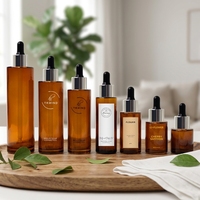 Flacon avec compte-gouttes pour huile corporelle, emballage luxueux, flacon de sérum 50 ml, récipient en verre pour cosmétiques