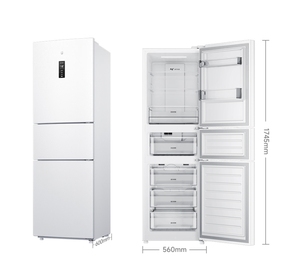 ตู้เย็น Mijia 256 ลิตร แบบสามประตู ระบบทำความเย็นแบบ Air Cooling ไม่ต้องละลายน้ำแข็ง ประหยัดพลังงาน พร้อมระบบอินเวอร์เตอร์ ตู้เย็นอัจฉริยะสำหรับครัวเรือน - Product Image 1
