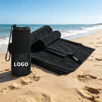 Serviette de sport en microfibre personnalisable, super absorbante et à séchage rapide, avec pochette de transport