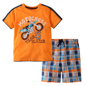 Conjuntos de Ropa para Niños, Conjuntos de Verano para Niños, Camiseta de Manga Corta con Estampado de Dibujos Animados de Algodón, Conjunto de Pantalones Cortos - Product Image 1