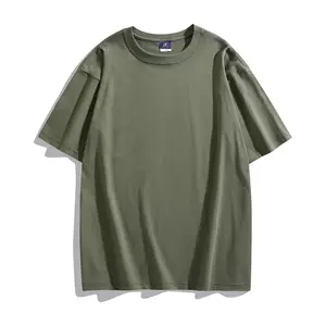 Fast Custom 230gsm Heavyweight 100% Cotton Oversized Fashion Drop Shoulder Men T Shirt Sports Shirt Summer Streetwear