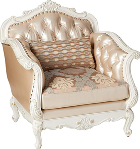 Canapés sectionnels <span class=keywords><strong>de</strong></span> salon <span class=keywords><strong>de</strong></span> style victorien pour hôtel et villa, en cuir rose gold et blanc nacré, ensemble <span class=keywords><strong>de</strong></span> canapés <span class=keywords><strong>de</strong></span> <span class=keywords><strong>luxe</strong></span> <span class=keywords><strong>de</strong></span> style européen, design italien - Product Image 3
