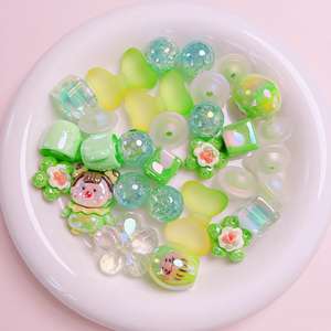 Perles en lucite multicolores et multiformes, forme irrégulière, pour la fabrication de chaînes de téléphone portable, de porte-clés, accessoires faits à la main - Product Image 3