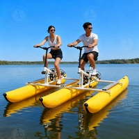 Pédalo durable à une pédale, hydrocycle, vélo aquatique gonflable pour deux personnes, aquabike pour les loisirs sur le lac