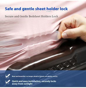 Sujetadores de Sábanas de Plástico Reforzado para Esquinas Abiertas con Tiras de Bloqueo, Clips para Sábanas, Zlumber Lock - Product Image 5