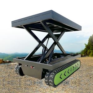 Лидер продаж, электрическая гусеничная подъемная платформа с дистанционным управлением грузоподъемностью 1 т, высота подъема 0-1000 мм, Прямая поставка с завода - Product Image 6