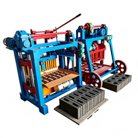 Machine de moulage semi-automatique de blocs de béton QT4-35A haute production, compatible cendres volantes, facile à utiliser