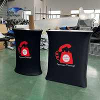 Comptoir d'accueil pliable rectangulaire ovale personnalisé pour stand d'exposition et salon professionnel