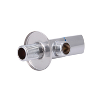 Robinet d'angle en laiton épaissi finition chromée M1/2XM1/2 PN16 pour coupure d'eau chaude, chauffe-eau, toilettes, salle de bain/cuisine