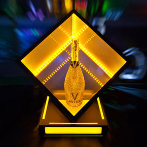 Présentoir à <span class=keywords><strong>champagne</strong></span> en acier inoxydable RICHSHINING avec base lumineuse LED Hennes pour boîte de nuit et DJ - Product Image 1