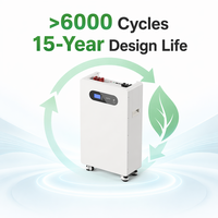 Batería de fosfato de hierro y litio de 51.2V 314Ah 16.08kWh, gabinete de batería solar con ruedas ESS para inversores Deye Growatt Victron